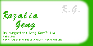 rozalia geng business card